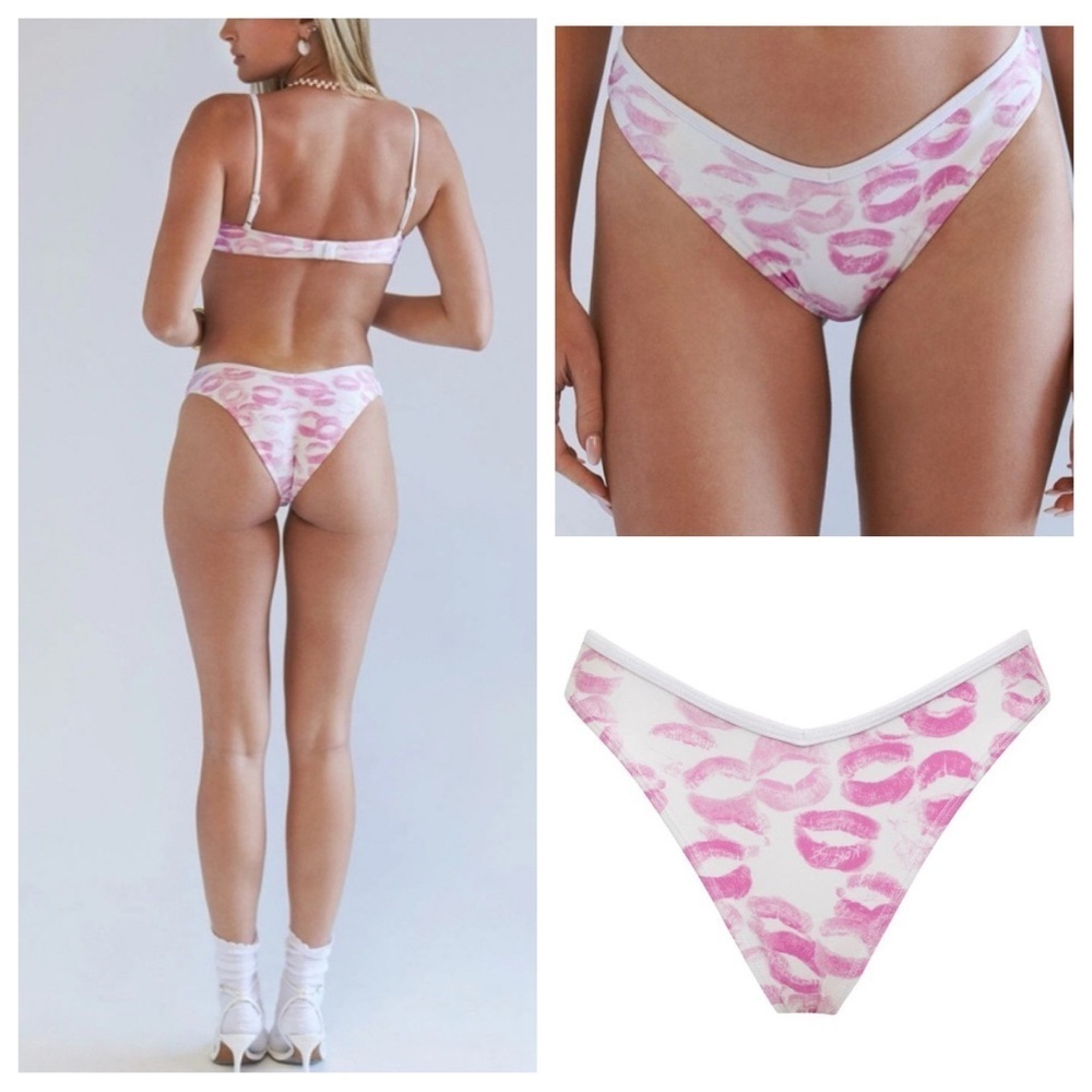 New! Frankies Bikinis X SYDNEY SWEENEY Enzo Cheeky Bikini Bottom 10721